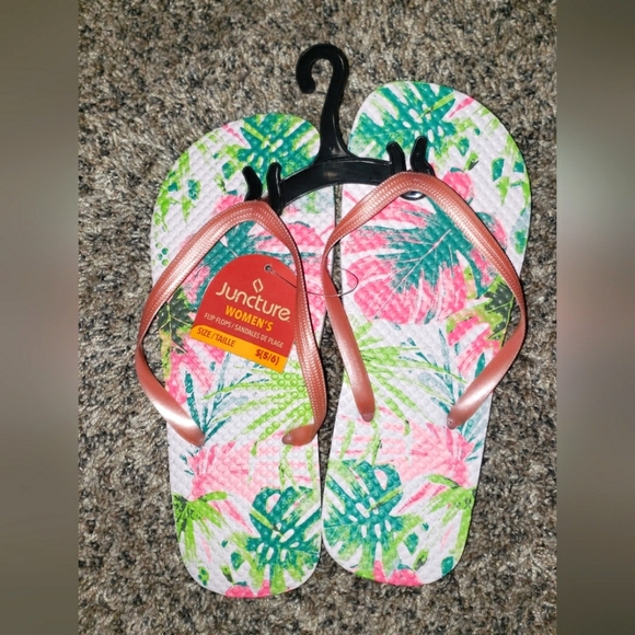 Juncture| NWT| Women's Tropical Flip Flops - Picture 1 of 3